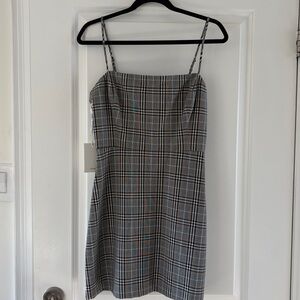 BRAND NEW Wilfred Gray Plaid Mini Dress